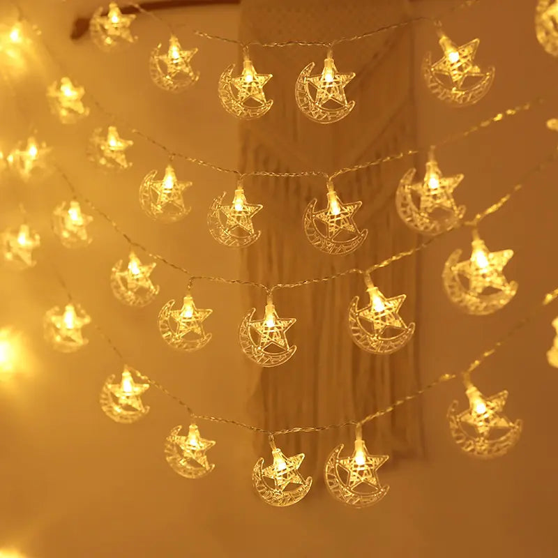 Eid Mubarak Star Moon Led String Lights