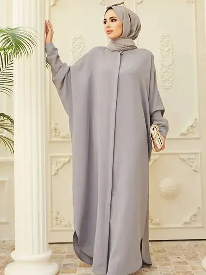 Fashion Single Breasted Muslim Dresses